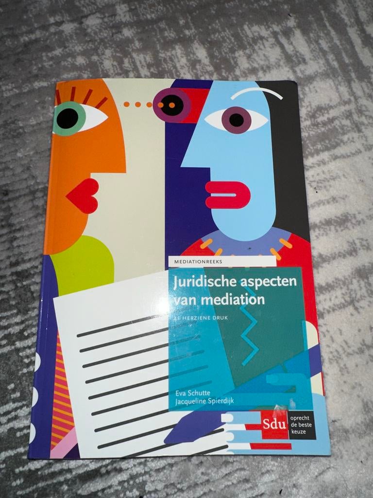 Juridische aspecten van mediation - 4e druk, Boeken, Studieboeken en Cursussen, Ophalen of Verzenden, Gamma, Gelezen, WO