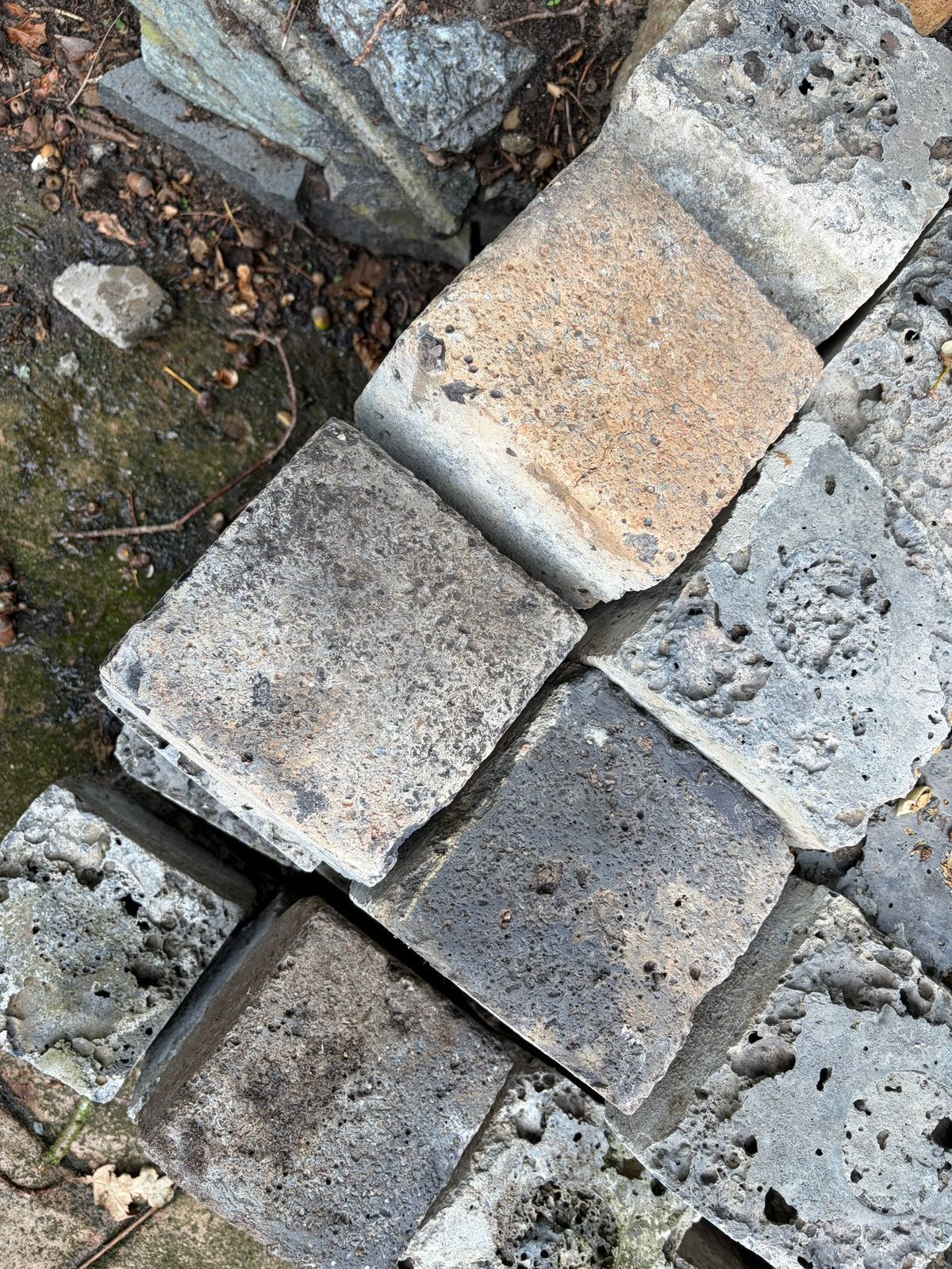 90 Kinderkoppen van 16 cm x 16 cm, Tuin en Terras, Ophalen, Gebruikt, Natuursteen, Overige typen