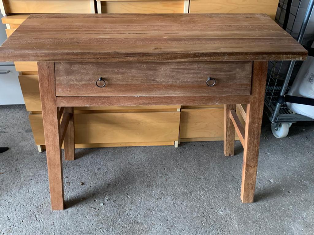 Haltafel teakhout., Huis en Inrichting, Tafels | Sidetables, Ophalen, 50 tot 100 cm, Teakhout, Zo goed als nieuw