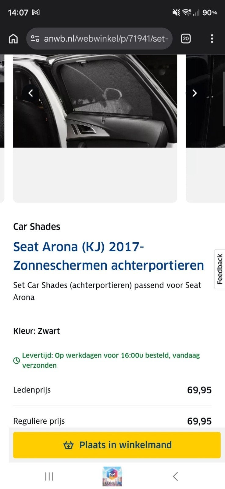 auto zonneschermen, Ophalen