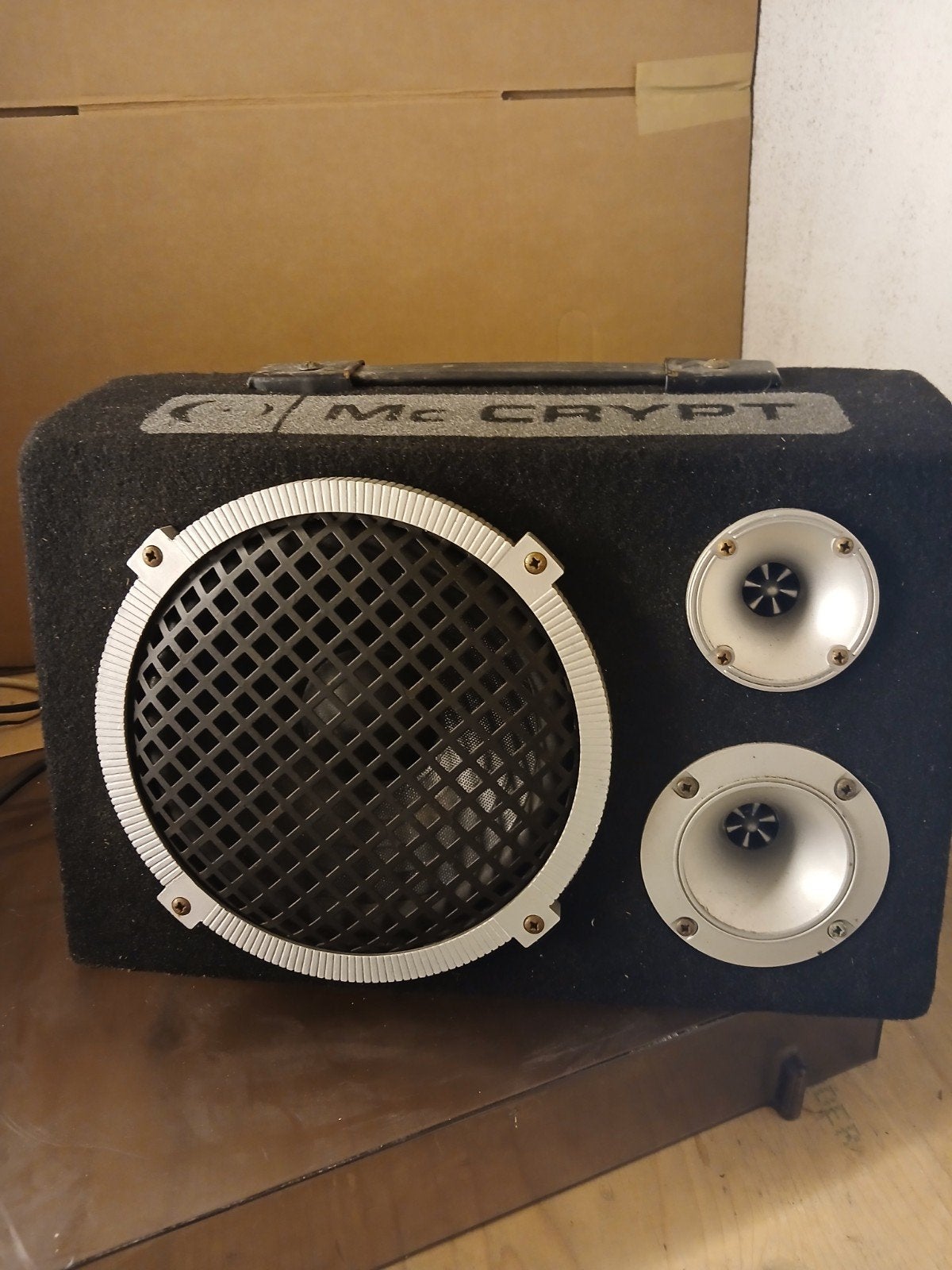 Twee stuks Mc CRYPT BB 802-II Subwoofer - Krachtige bas voor, Overige merken, Gebruikt, Subwoofer, Ophalen of Verzenden