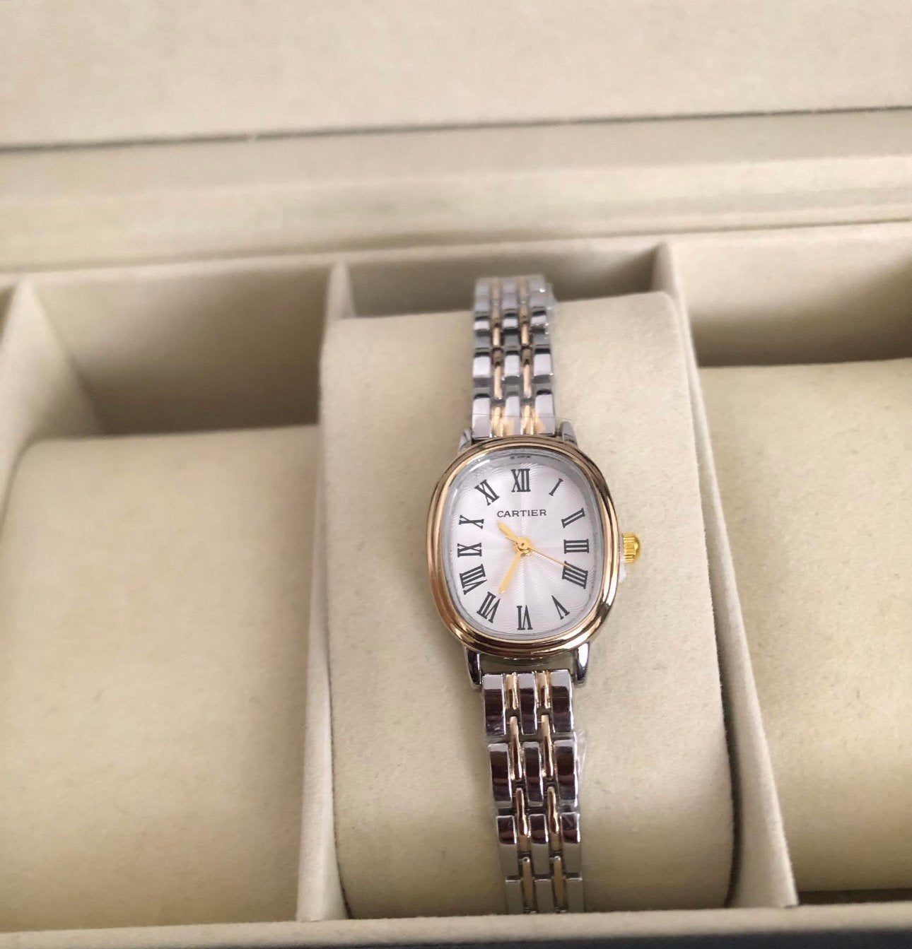 Cartier Gondole small dames horloge, Ophalen of Verzenden, Nieuw, Leer, Overige merken