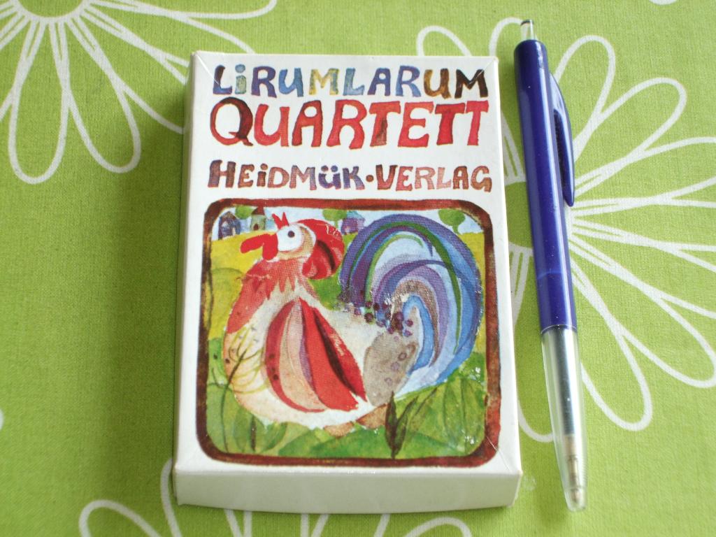 LirumLarum kwartet - Heidmük-Verlag, Verzamelen, Speelkaarten, Jokers en Kwartetten, Gebruikt, Kwartet(ten), Ophalen of Verzenden
