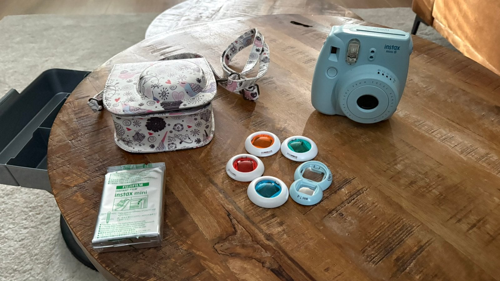 Instax mini 8 met accessoires, Audio, Tv en Foto, Fotocamera's Analoog, Ophalen of Verzenden, Zo goed als nieuw, Polaroid, Fuji