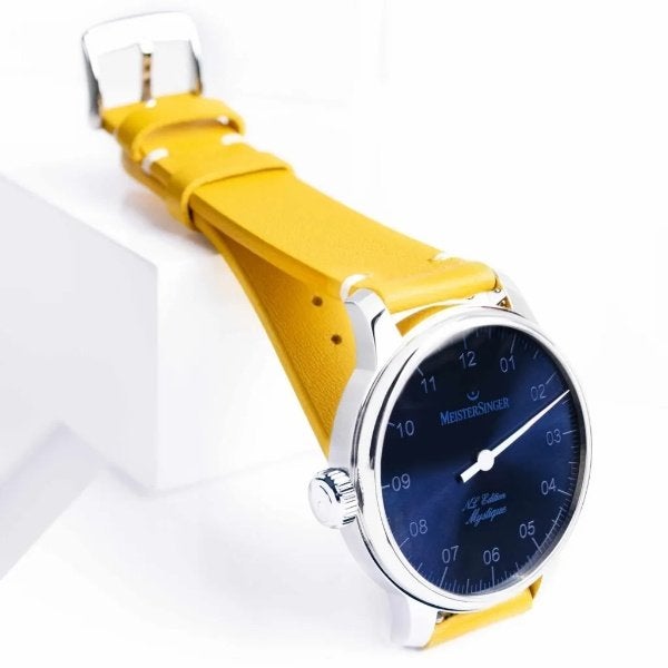MeisterSinger No. 01 Edition Mystique - Nieuw in doos, Sieraden, Tassen en Uiterlijk, Overige merken, Leer, Staal, Polshorloge