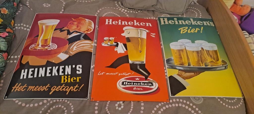 Heineken emaille 3 stuks, Ophalen