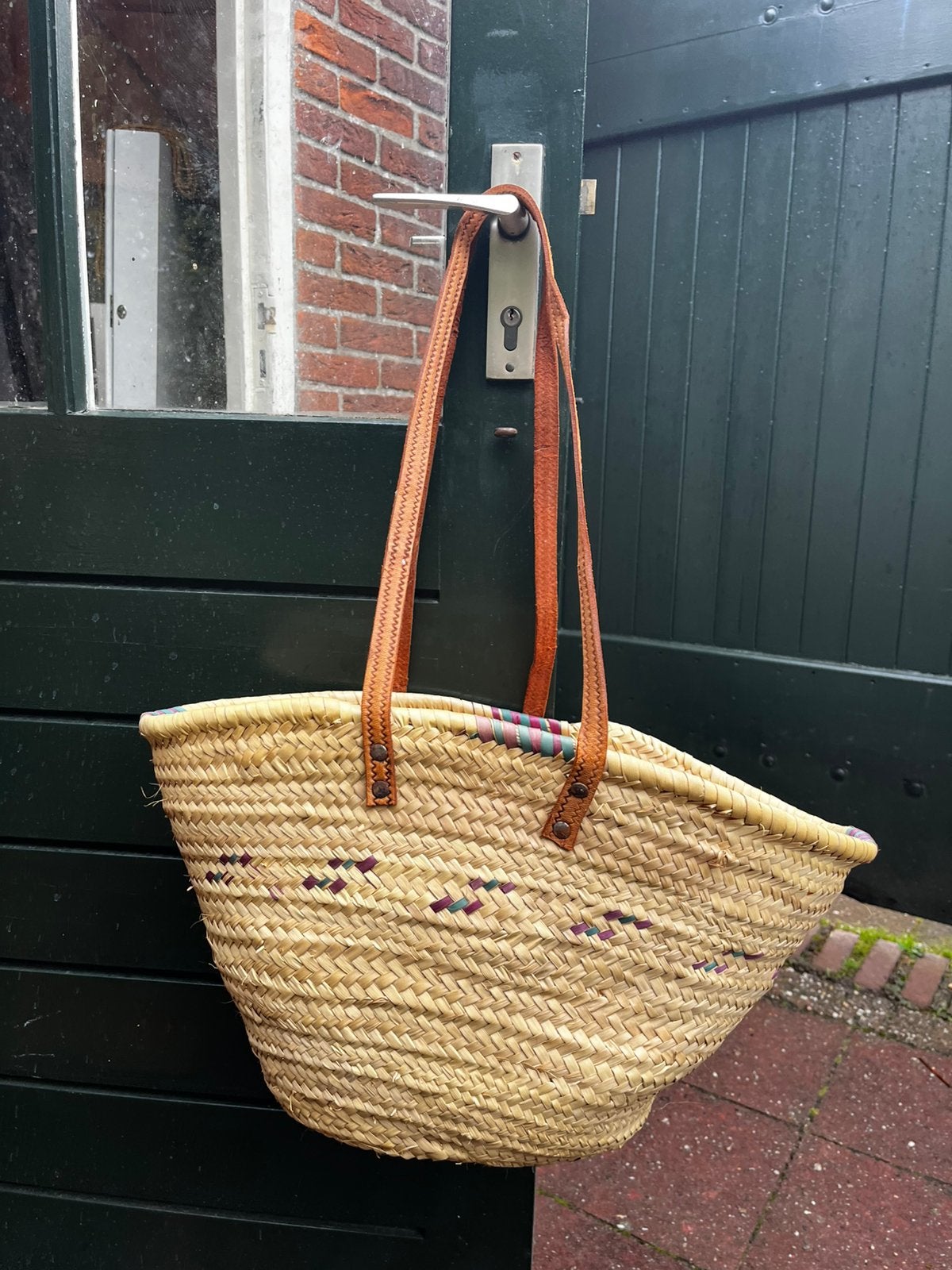 Rieten mand / tas, Ophalen of Verzenden, Zo goed als nieuw, Handtas