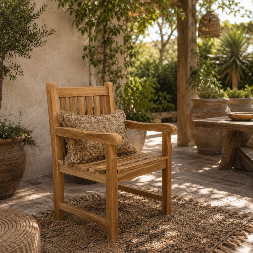 tuinstoelen massief teak met armleuningen - Gratis bezorgd