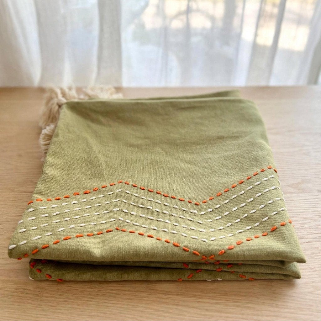 IKEA HALLVI 50x50 boho kussenhoes 50x50 cm, Afneembare hoes, IKEA, Ophalen of Verzenden, Zo goed als nieuw