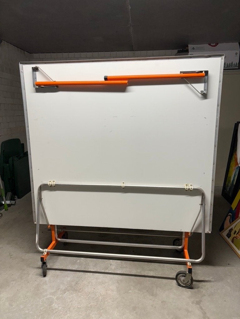 inklapbare tafeltennistafel, Sport en Fitness, Tafeltennis, Ophalen, Gebruikt, Tafel Indoor, Verrijdbaar