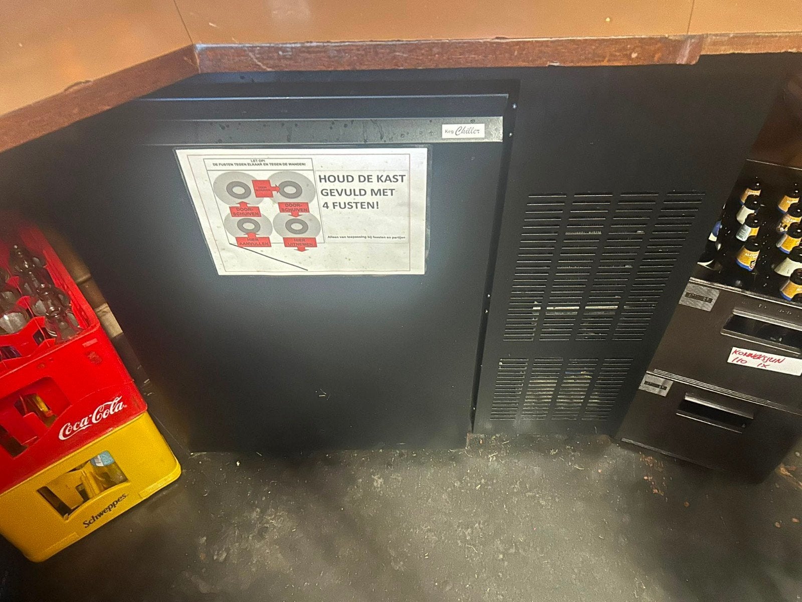 Fustenkoeler voor 4 fusten, Zonder vriesvak, 75 tot 100 liter, 60 cm of meer, Ophalen