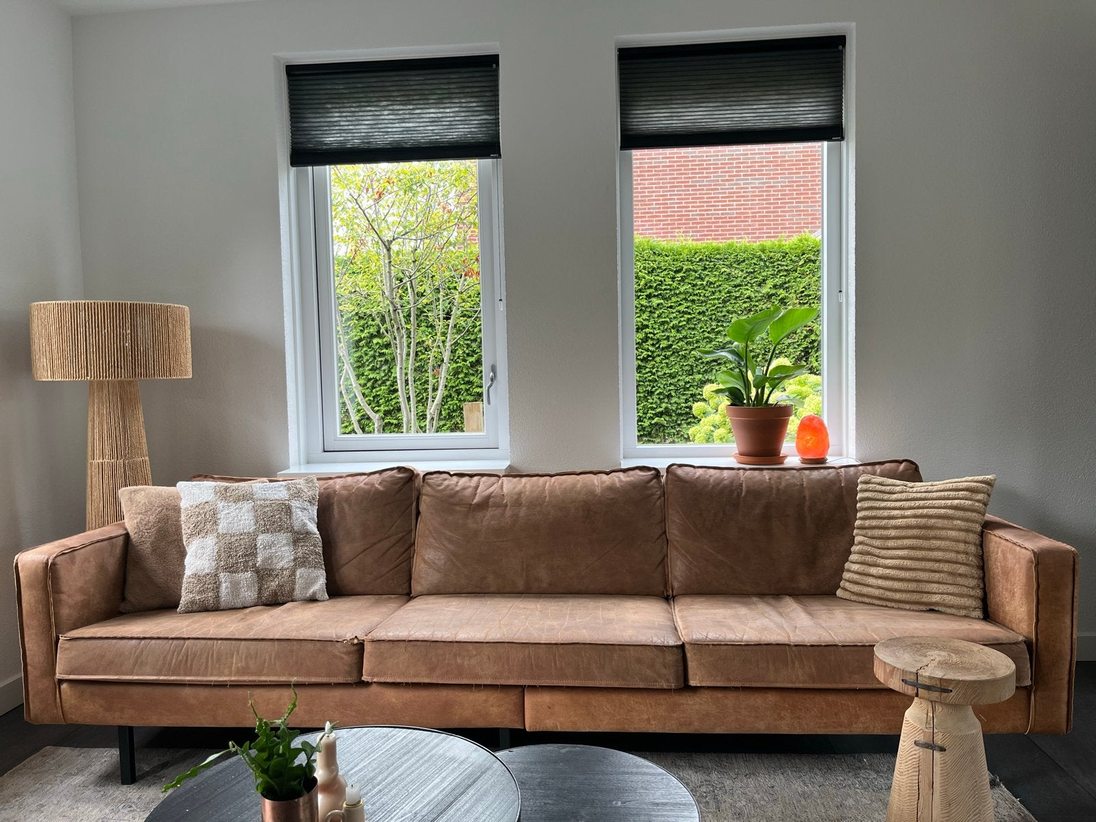 BePureHome Rodeo 3-zits bank en poef, gebruikt, Ophalen, 250 tot 300 cm, Gebruikt, Driepersoons