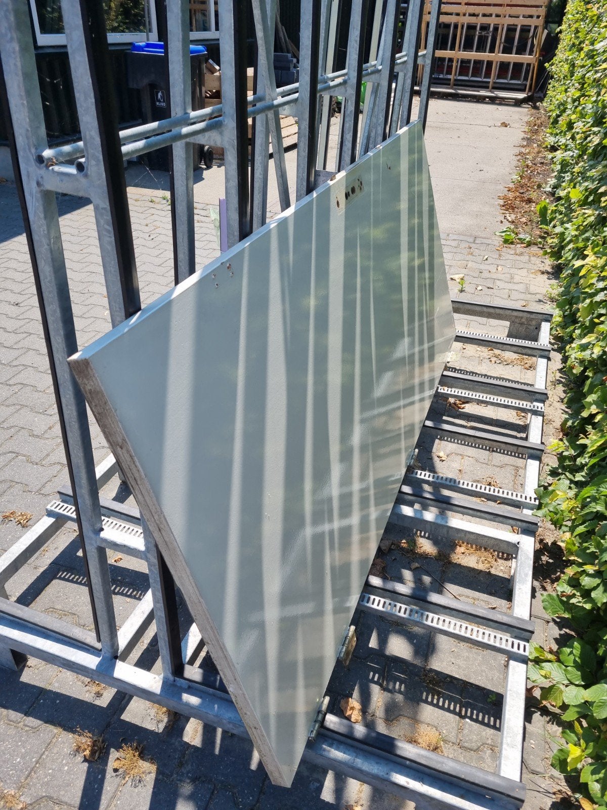 Gebruikte plaat deur - 930x2115, Doe-het-zelf en Verbouw, Deuren en Horren, Ophalen, Gebruikt, 80 tot 100 cm, Buitendeur