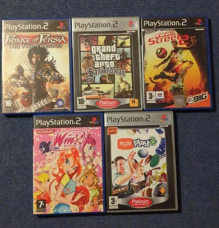 PlayStation 2 spellen: Fifa street, WinX, prince of Percia, Spelcomputers en Games, 1 speler, Ophalen of Verzenden, Zo goed als nieuw