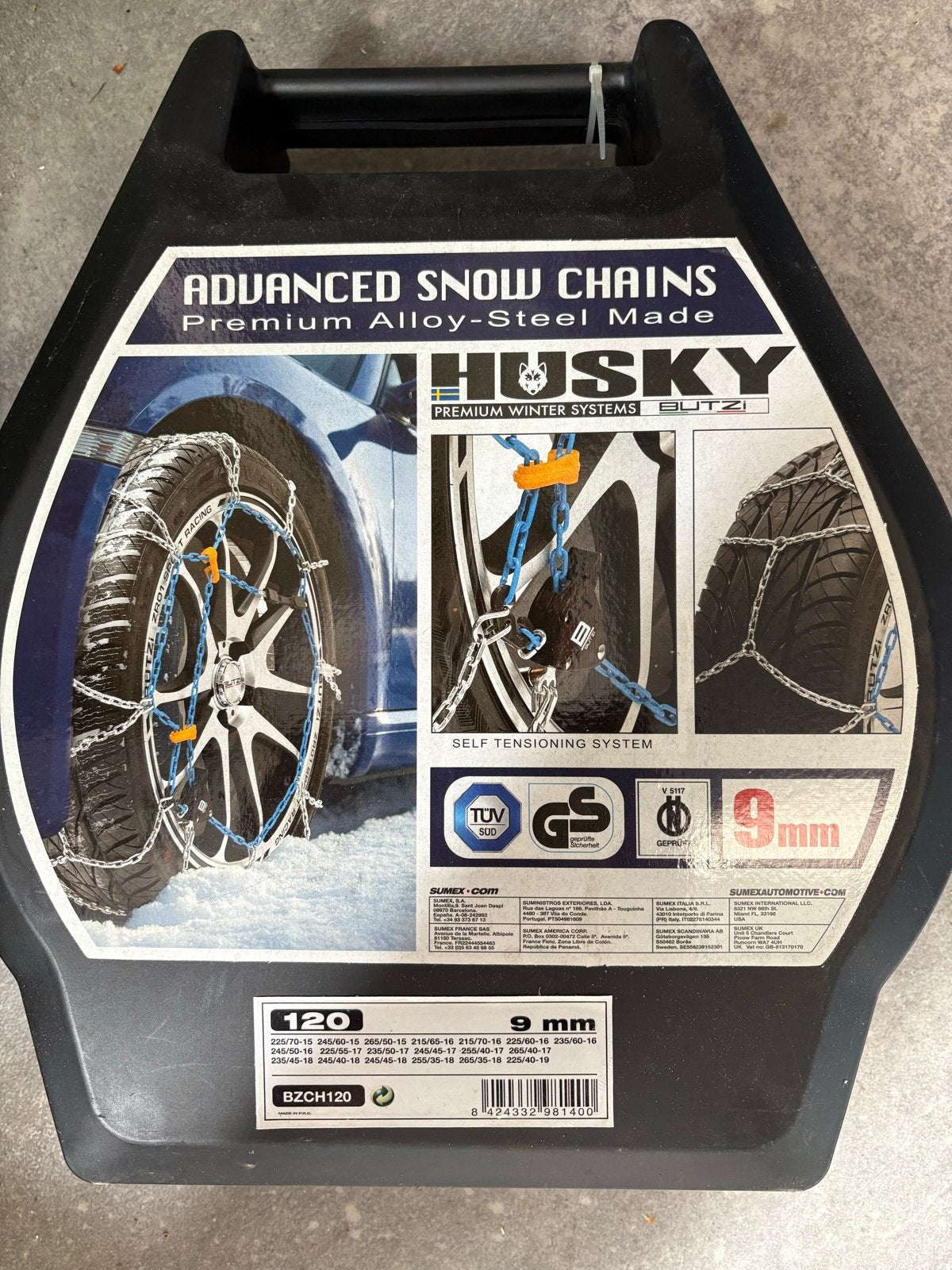 Husky Advanced Sneeuwkettingen 9mm - Maat 120, Auto diversen, Sneeuwkettingen, Ophalen, Gebruikt