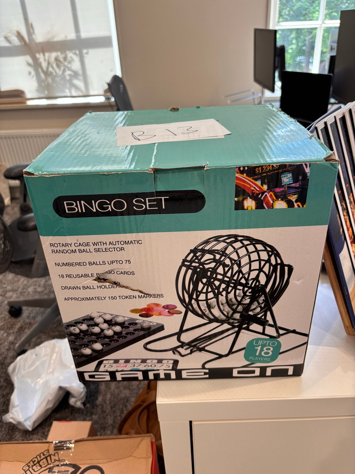 Bingo Set - Compleet met Draaiend Rad en Ballen, Vijf spelers of meer, Ophalen, Zo goed als nieuw