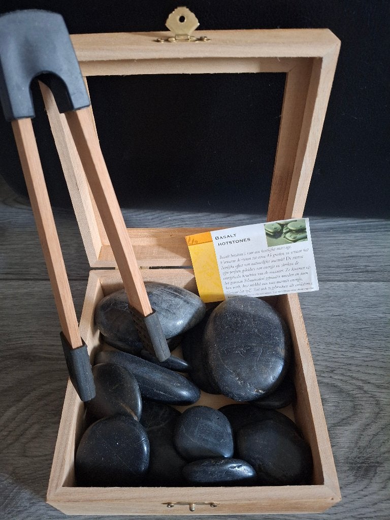 Te koop: Hotstones met tang, Ophalen, Zo goed als nieuw, Hotstone