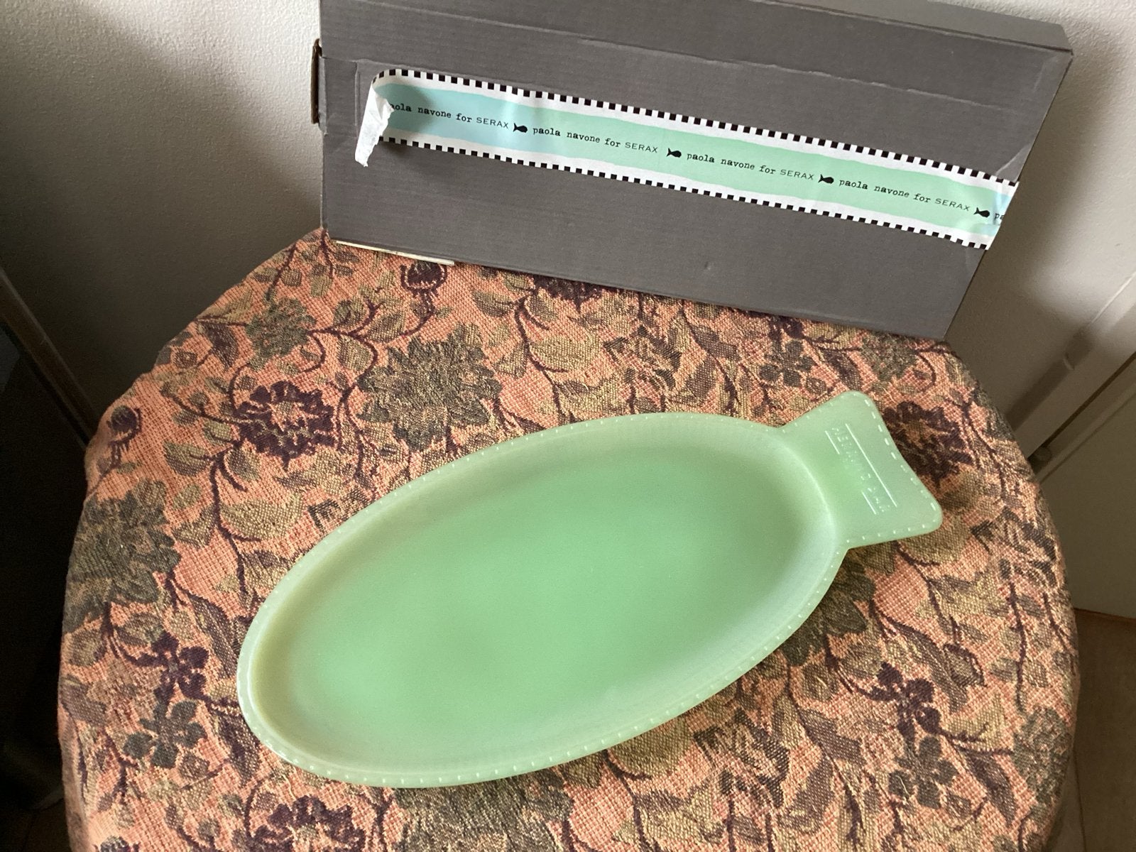 Serax Paola Navone Herring Bar visschaal jadegroen glas, Huis en Inrichting, Overige merken, Nieuw, Ophalen of Verzenden, Modern