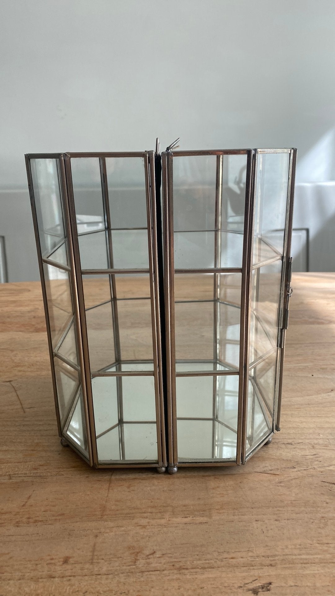 2 x glazen vitrine kastje/ pronkkastje/ display / doosje, Ophalen of Verzenden, Zo goed als nieuw