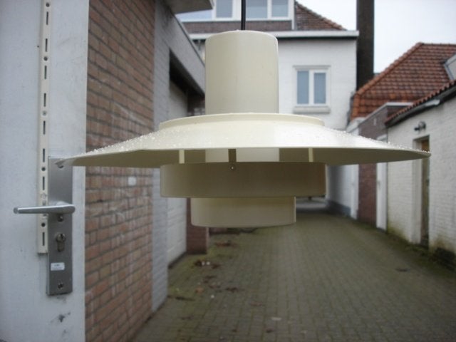 Vintage Fog & Mørup hanglamp Falcon Andreas Hansen '60, Huis en Inrichting, Ophalen of Verzenden, Gebruikt, Metaal, E27 (groot)