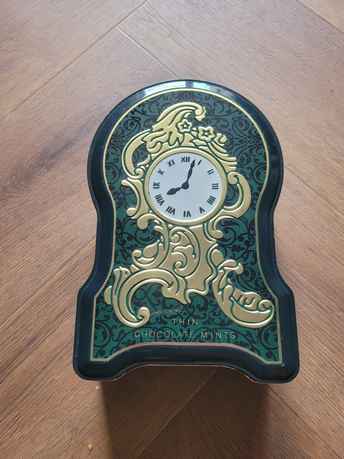After Eight blik in de vorm van een klok, Ophalen of Verzenden, Gebruikt, Overige, Overige merken