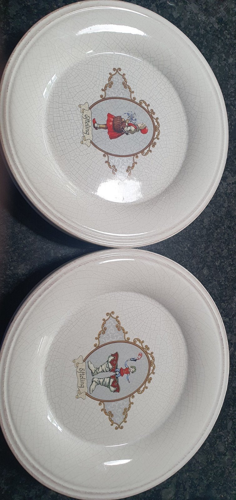 Efteling diner borden, Ophalen, Aardewerk, Overige stijlen, Bord(en)