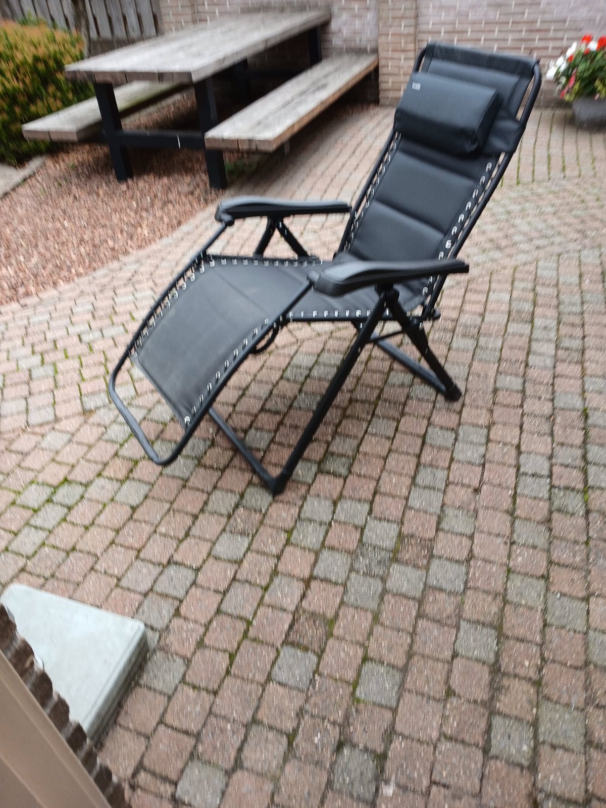 Te koop ligstoel 1 jaar gebruikt.( 169euro bij Gamma), Ophalen, Zo goed als nieuw