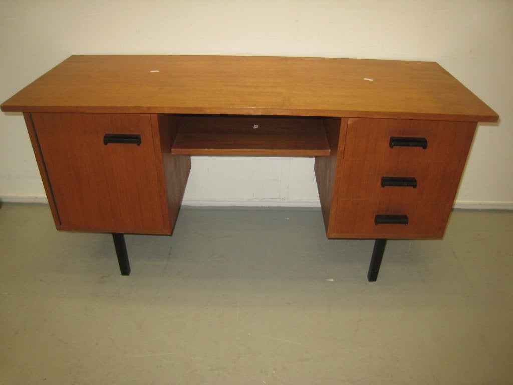 Vintage jaren 60 teak bureau of kaptafel, Niet ingevuld, Gebruikt, Niet ingevuld, Niet ingevuld