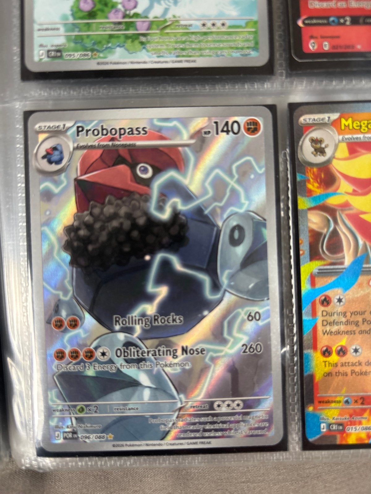 Probopass Pokémon Kaart - Zeldzaam en in Topconditie!, Verzenden, Zo goed als nieuw, Losse kaart, Foil