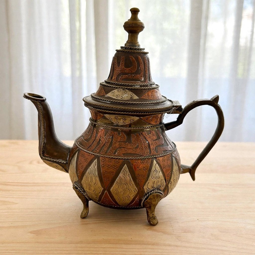 Vintage Marokkaanse Berber Theepot Berrad - 17,5 cm, Ophalen of Verzenden