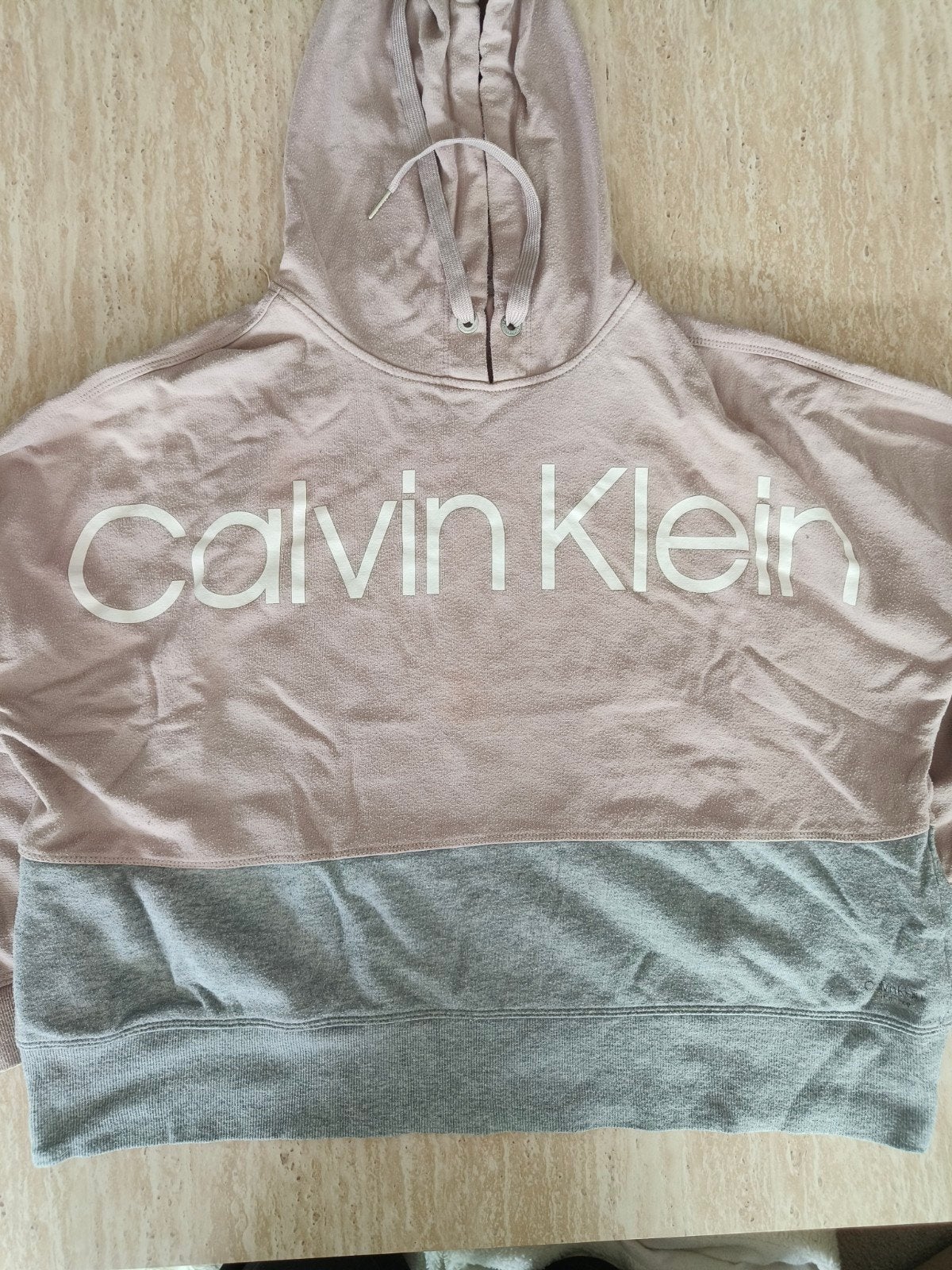 Calvin Klein hoodie roze/grijs - Maat M, Maat 38/40 (M), Ophalen of Verzenden, Roze, Calvin Klein