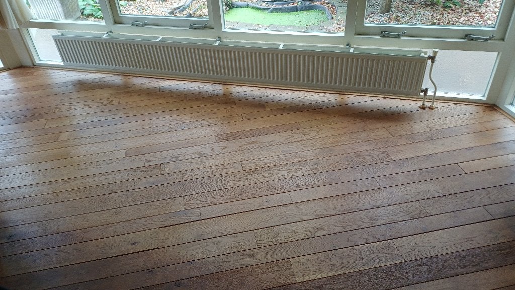 Partij massief eikenhouten vloerplanken, 95m2, Doe-het-zelf en Verbouw, Gebruikt, 50 tot 150 cm, 10 m² of meer, 10 tot 30 cm