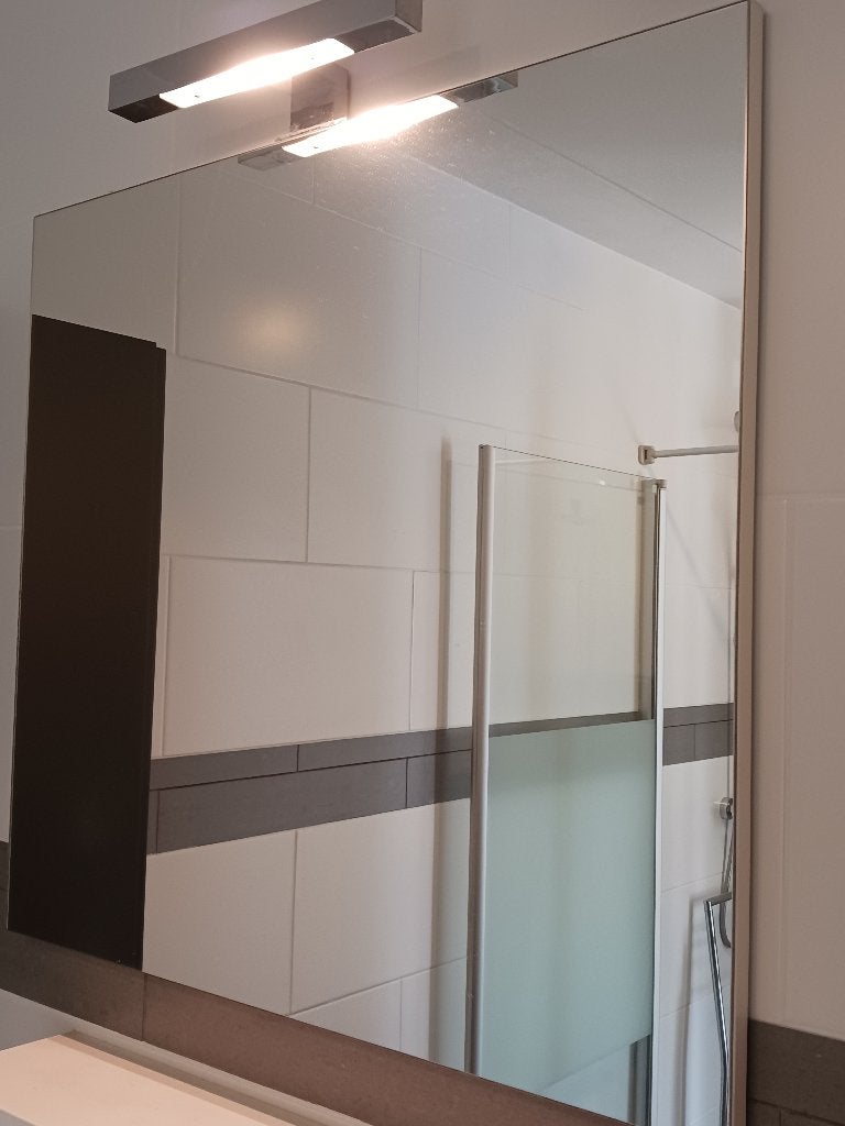 Badkamer spiegel met verlichting, Huis en Inrichting, Ophalen, Gebruikt, 75 tot 100 cm, Minder dan 100 cm