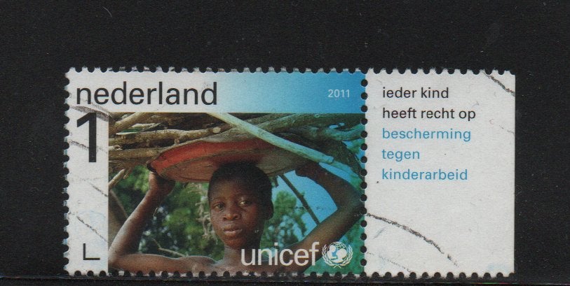 ‹(•¿•)› nl zygy m0624 unicef tab, Ophalen of Verzenden, Na 1940, Gestempeld
