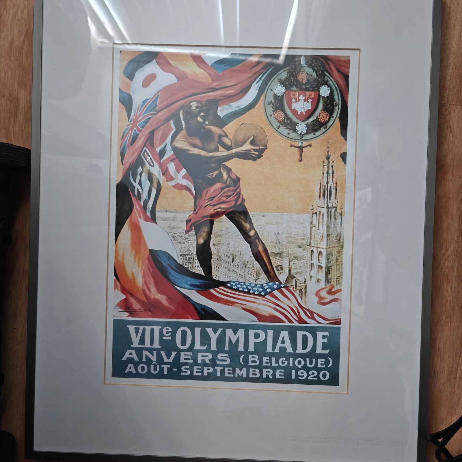 Olympische Spelen Posters - Parijs 1900 & Antwerpen 1920, Ophalen, 50 – 75, 50 tot 75 cm, Print