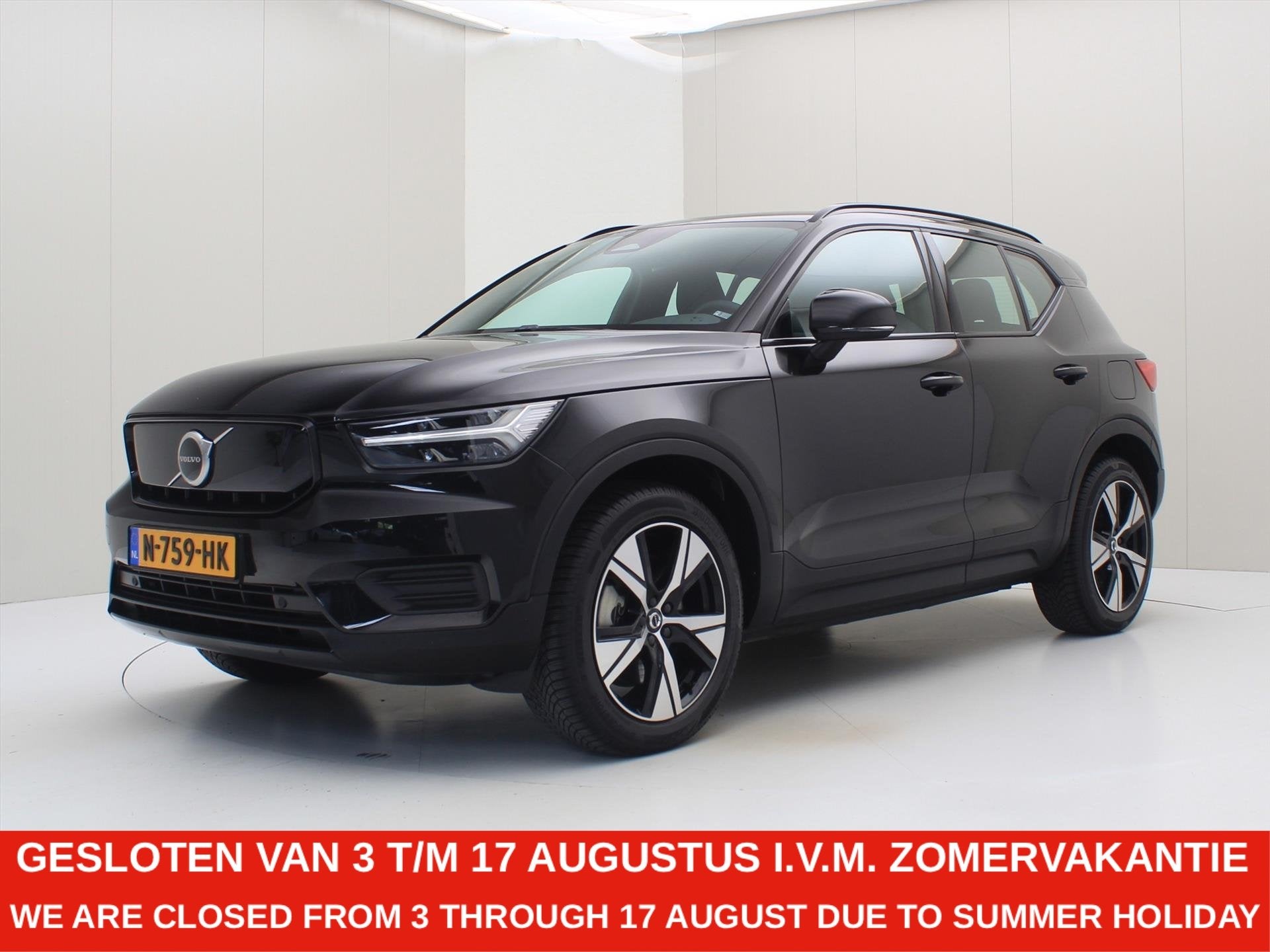 Volvo Xc40 P8 408pk AWD Pure Electric 78kWh 90% SoH [ 19 INC, Gebruikt, Zwart, Zwart, Origineel Nederlands