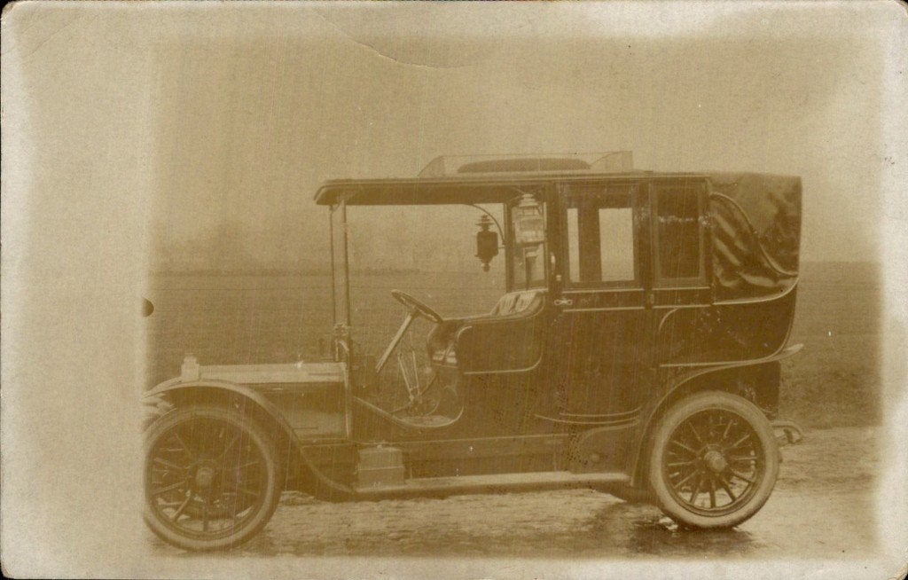 Fotokaart - Auto - Onbekend -, Ophalen of Verzenden, Voor 1920, Ongelopen, Zuid-Holland