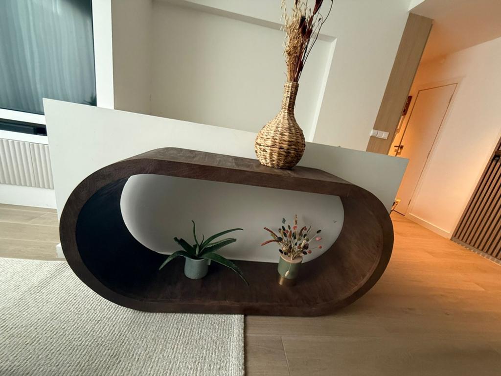 Sidetable Mangohout 152cm – Bruin (nieuw), Huis en Inrichting, Ophalen, Gebruikt