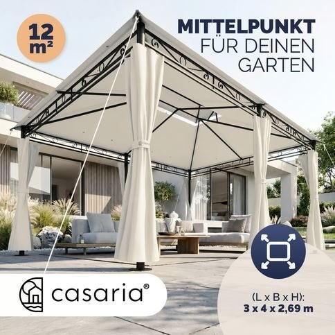Partytent paviljoen pagodetent 3x4m Beige GRATIS BEZORGD!, Verzenden, Minder dan 4 meter, Nieuw, Nvt