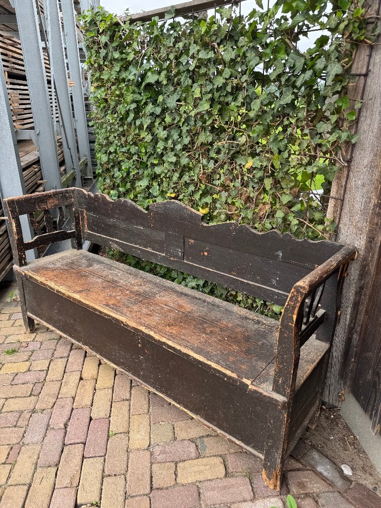 Klepbank antiek, Antiek en Kunst, Antiek | Meubels | Stoelen en Banken, Ophalen of Verzenden