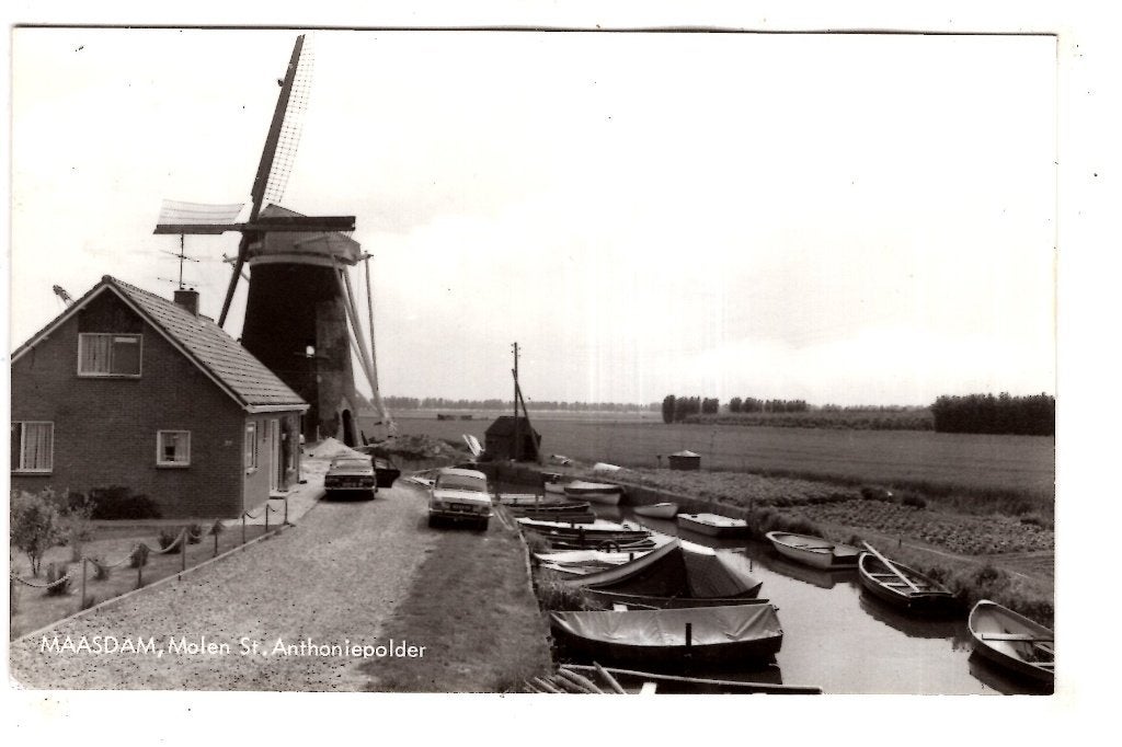 Maasdam Molen  St. Anthonie, Verzamelen, Ophalen of Verzenden, 1940 tot 1960, Ongelopen, Zuid-Holland