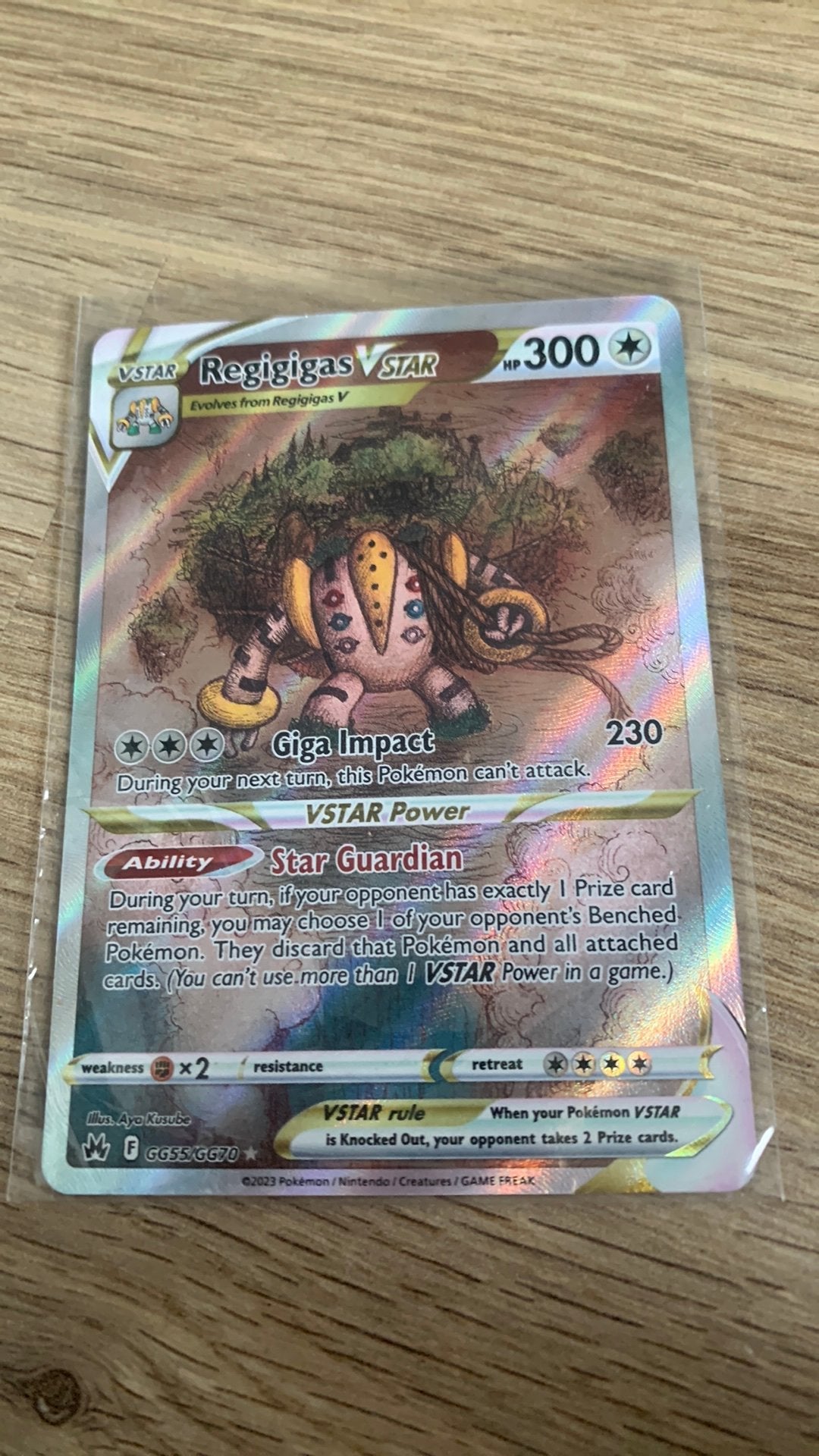 Regigigas Vstar met mapje., Ophalen, Nieuw, Losse kaart, Foil