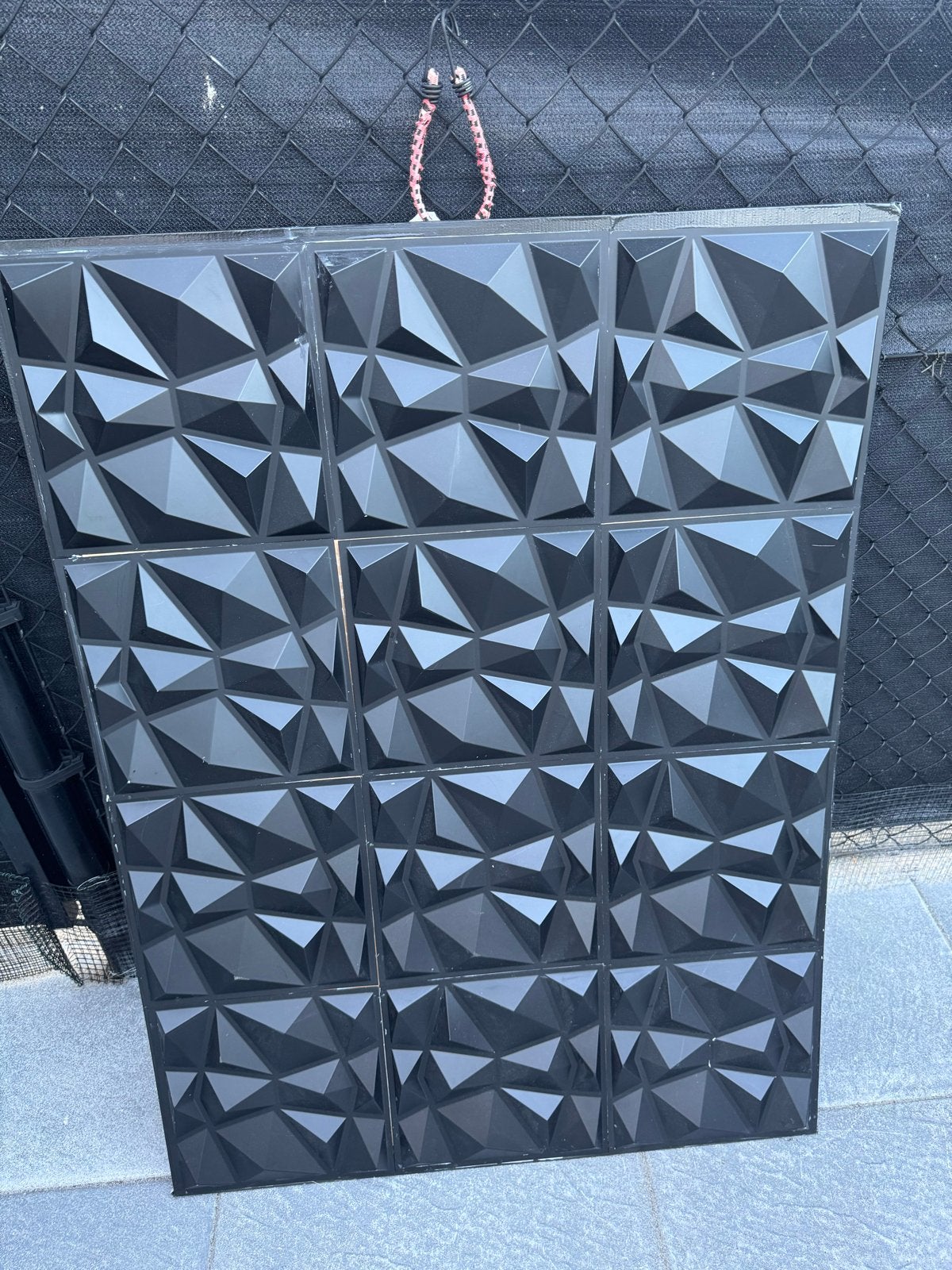 Decoratieve 3D wandpanelen - Zwart, geometrisch design, Ophalen, Gebruikt, Overige typen, Kleur