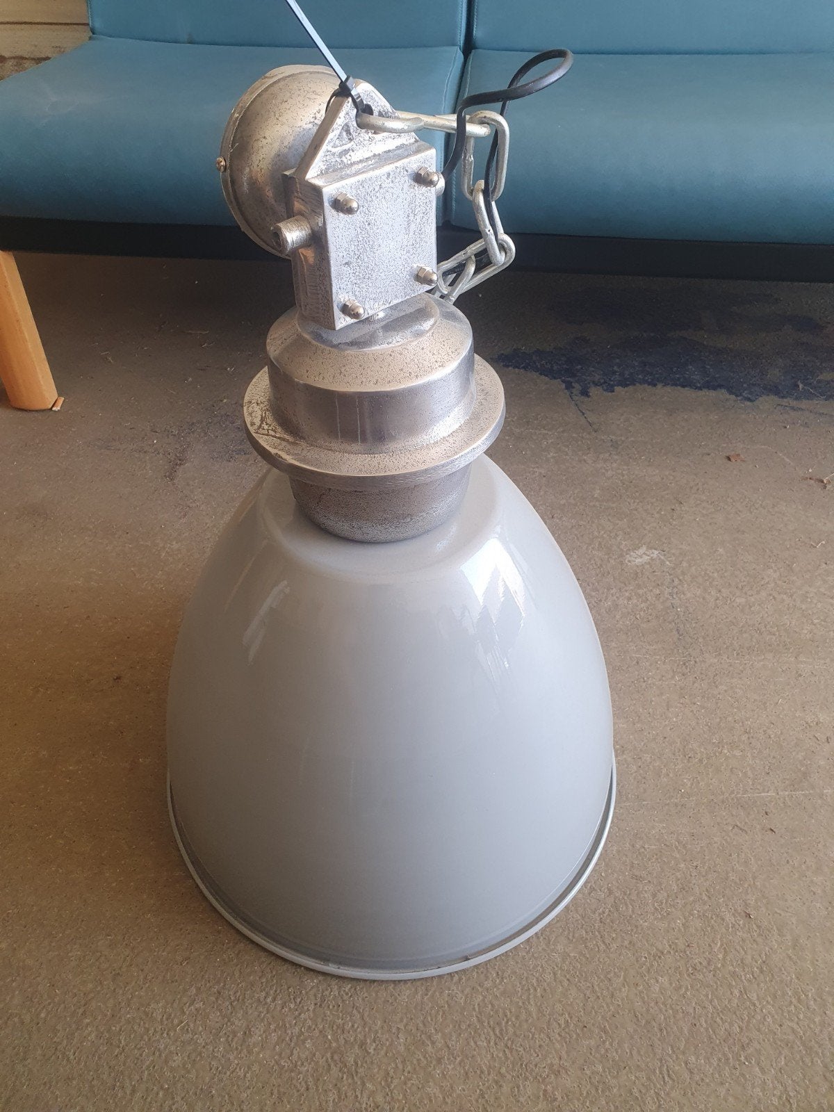 Industriële hanglamp - Vintage fabriekslamp, Ophalen, Gebruikt, 25 tot 50 cm, Industrieel, Vintage