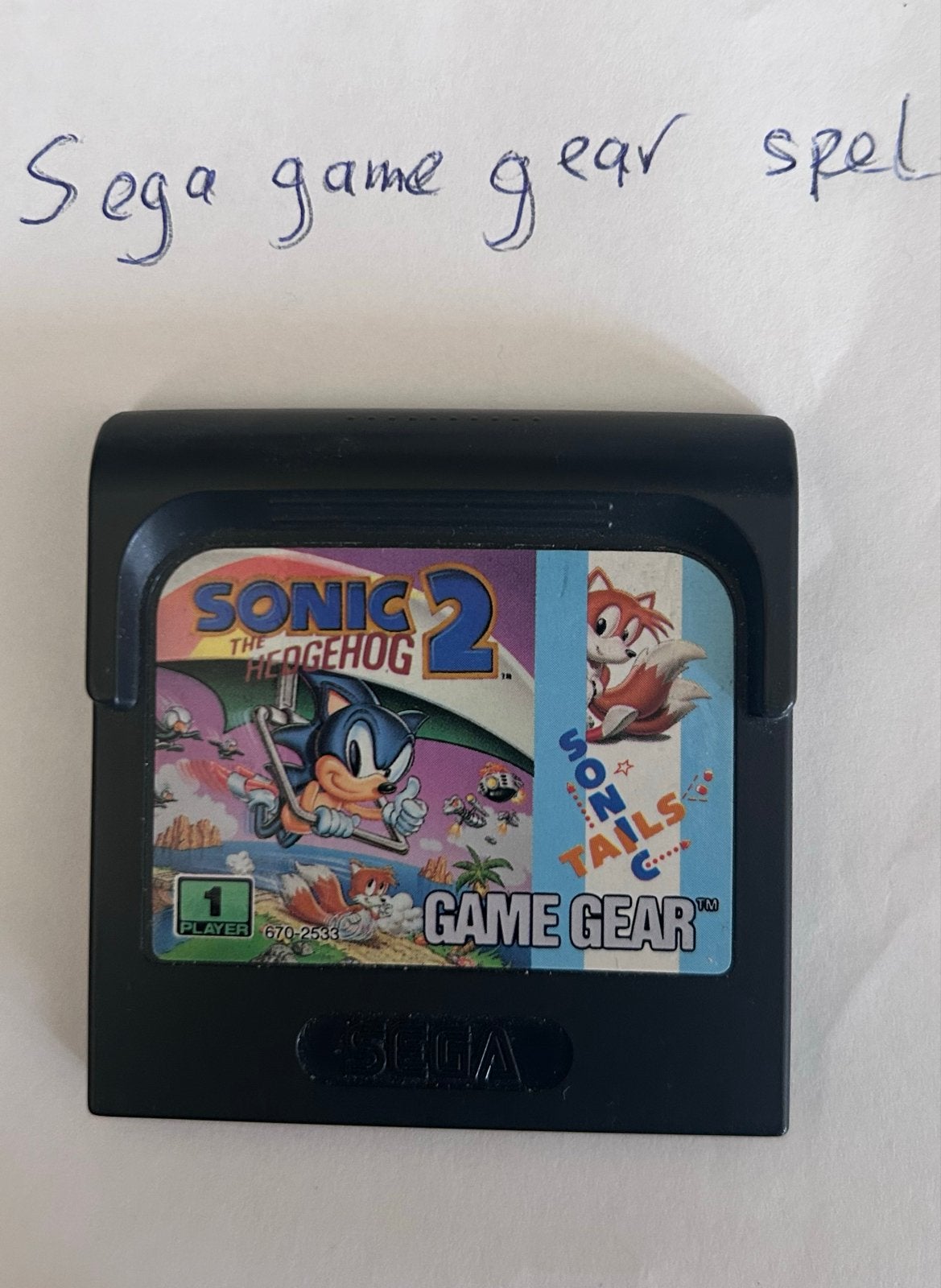 Sonic 2 The Hedgehog (Game Gear) - Klassieke Sega Game, Spelcomputers en Games, Games | Sega, Gebruikt, Game Gear, 1 speler, Ophalen of Verzenden
