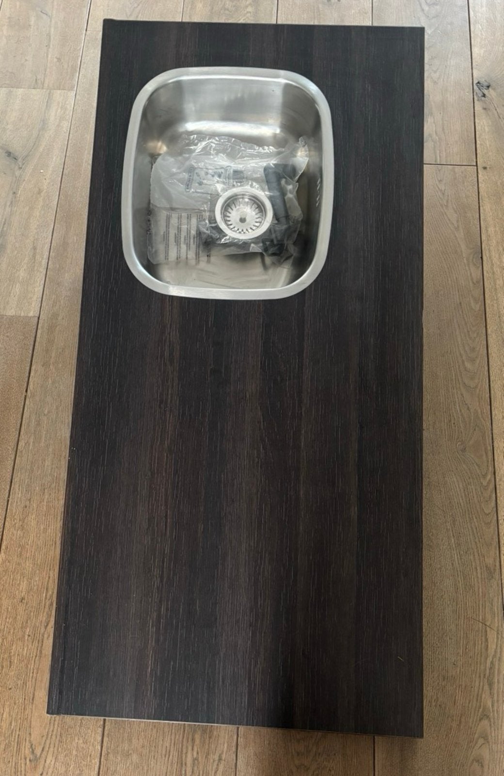 Werkblad incl spoelbak 123x60 cm, Huis en Inrichting, Keuken | Keukenelementen, Ophalen, Zo goed als nieuw, 50 tot 100 cm, Minder dan 100 cm