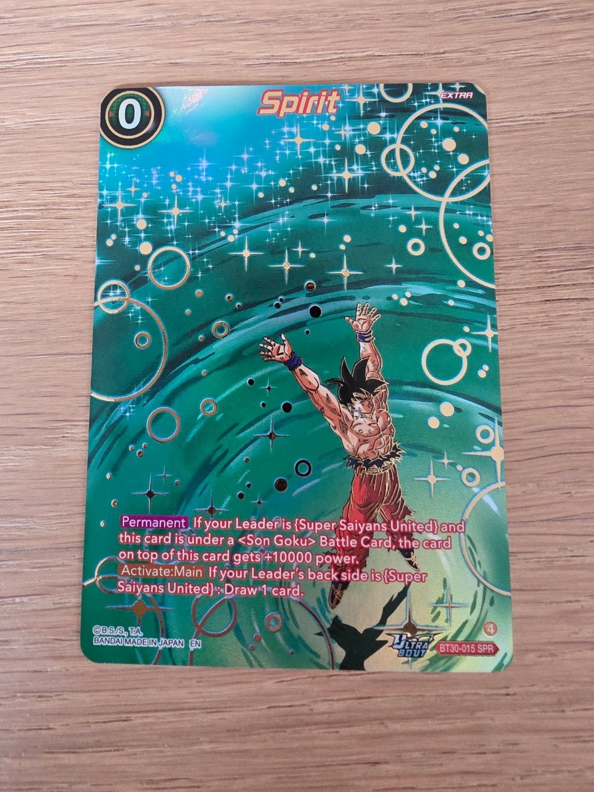 BT40-015 SPR V.2. Spirit Dragon Ball Super Card Game, Ophalen of Verzenden, Zo goed als nieuw, Losse kaart, Foil