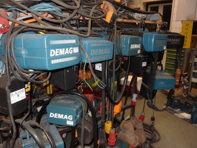 Div. DEMAG ketting takels van 125 kg tot 5000 kg, Ophalen, Zo goed als nieuw, Elektrisch