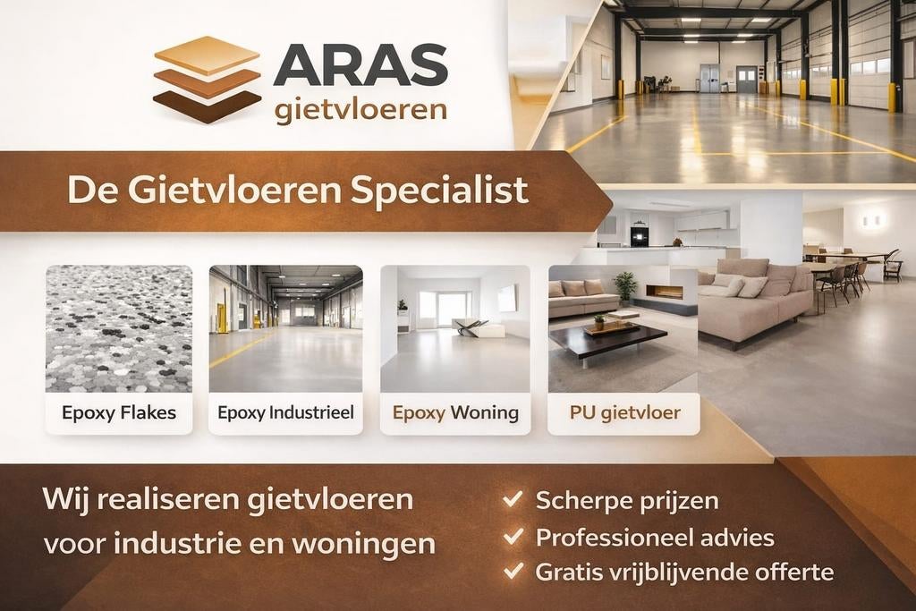 De gietvloeren specialist; woningen en bedrijven., Doe-het-zelf en Verbouw, Overige materialen, 30 cm of meer, 50 tot 150 cm, Overige typen