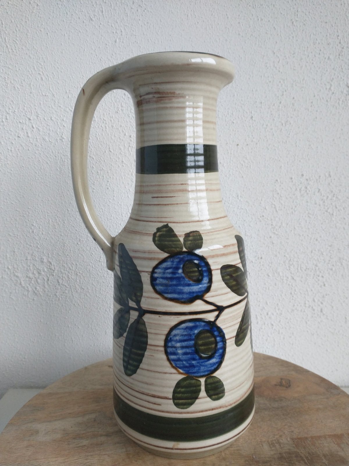 Vintage Keramos Wenen vaas met bloemmotief, Made in Austria, Ophalen of Verzenden